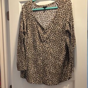 Torrid Leopard Print Long Sleeve Top